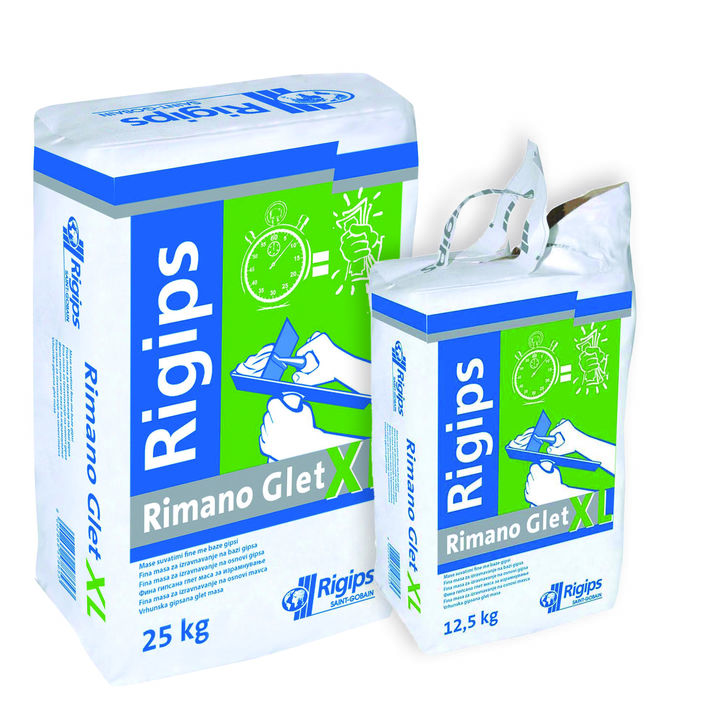 Sádrová stěrka Rigips Rimano Glet XL 25 kg bílá